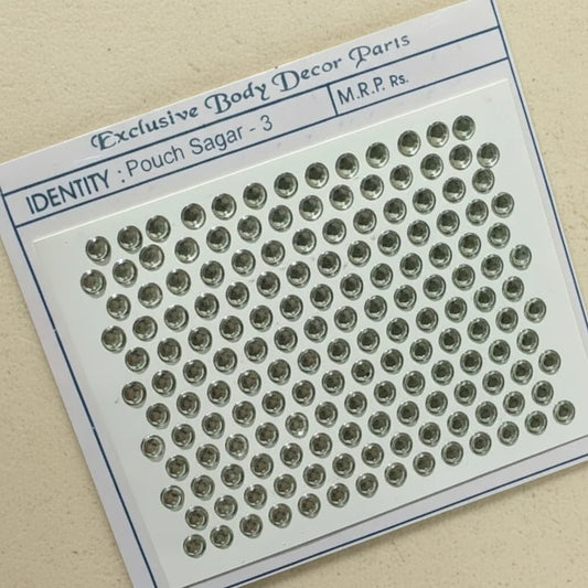 Crystal Dot 3D Hair Sticker Sheet | Self-Adhesive