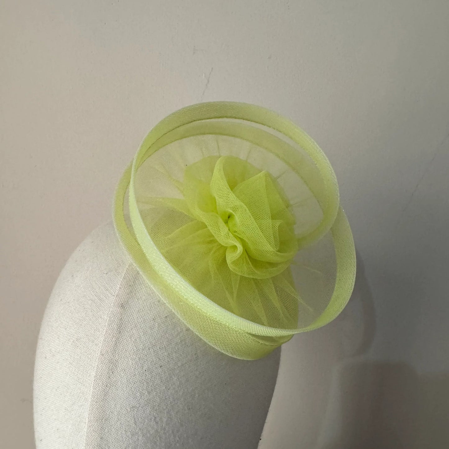 Twisted Neon Green Fascinator Hat Clip