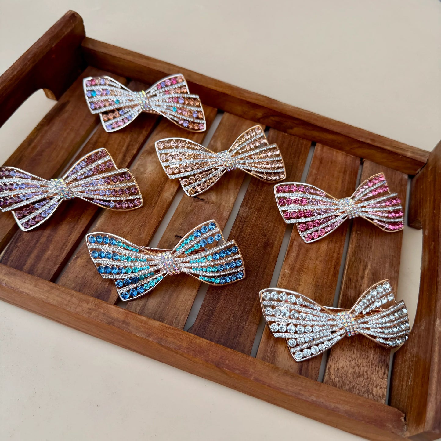 Crystal Bejeweled Hair Clip - Multiple Colors