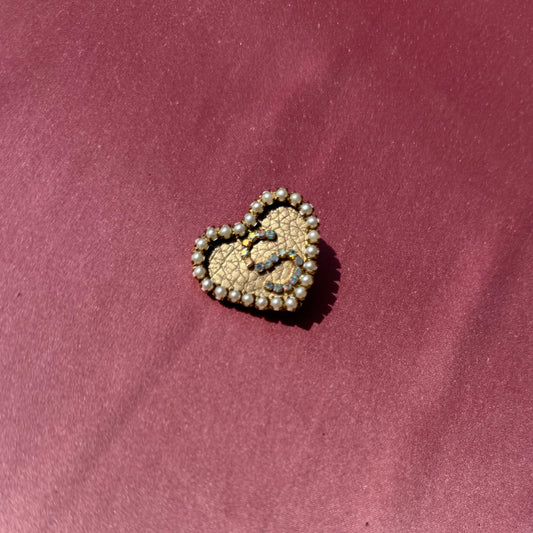 Personalized Golden Heart Hair Clip