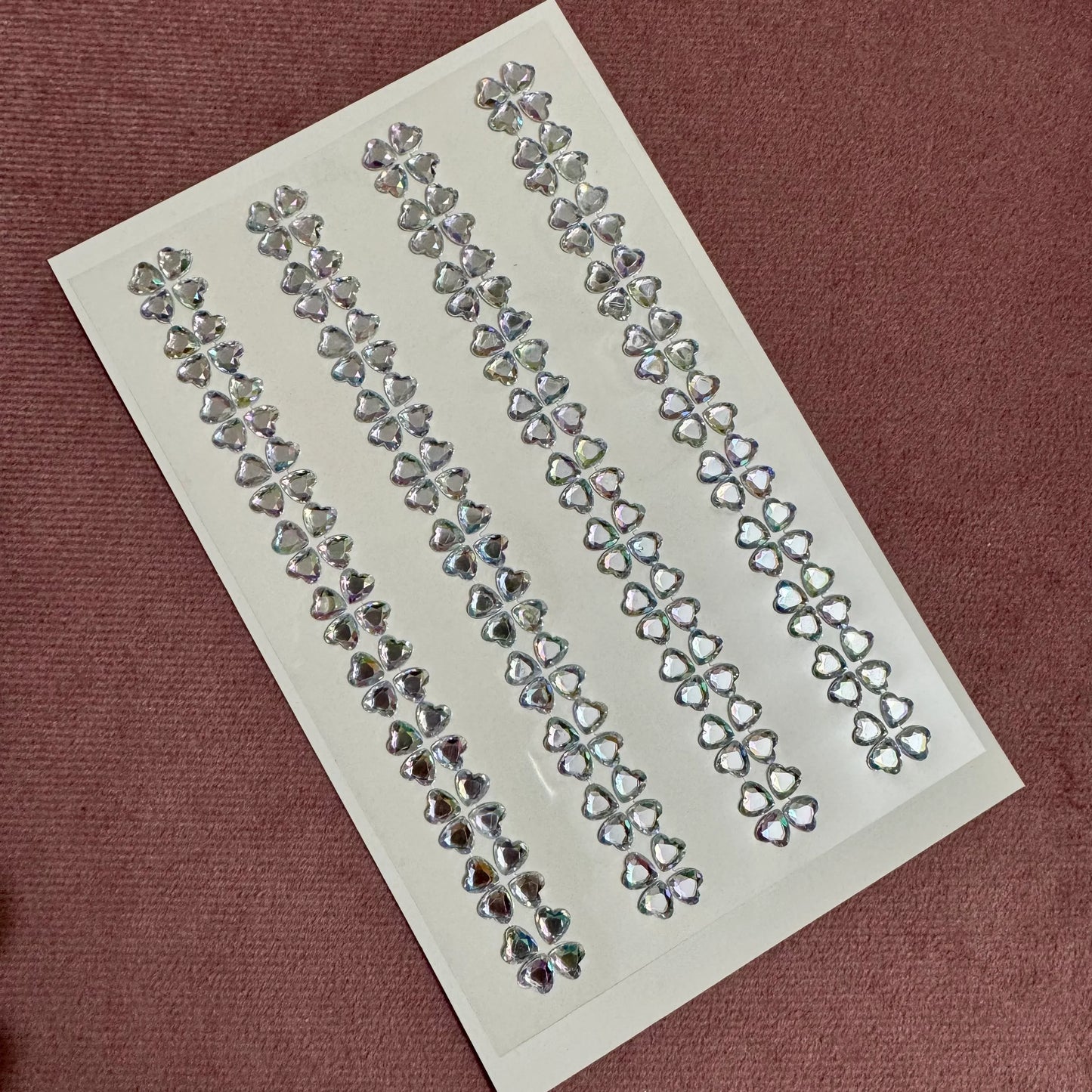 Crystal Heart 3D Hair Sticker Sheet