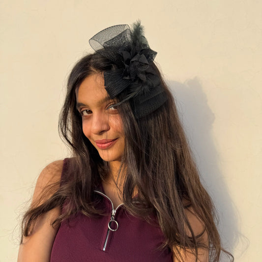Dreamy Black Fascinator