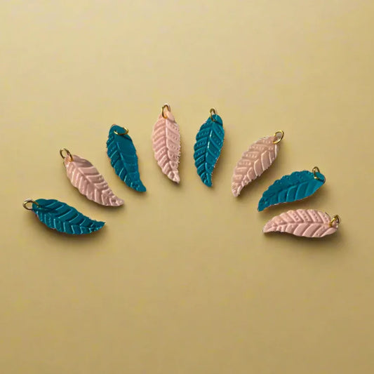 Pastel Leaf Charm Hair Pins