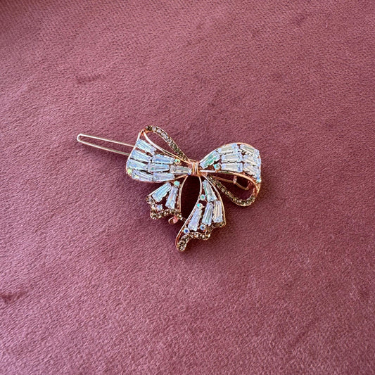 Aurora Luxe Crystal Bow Hair Clip