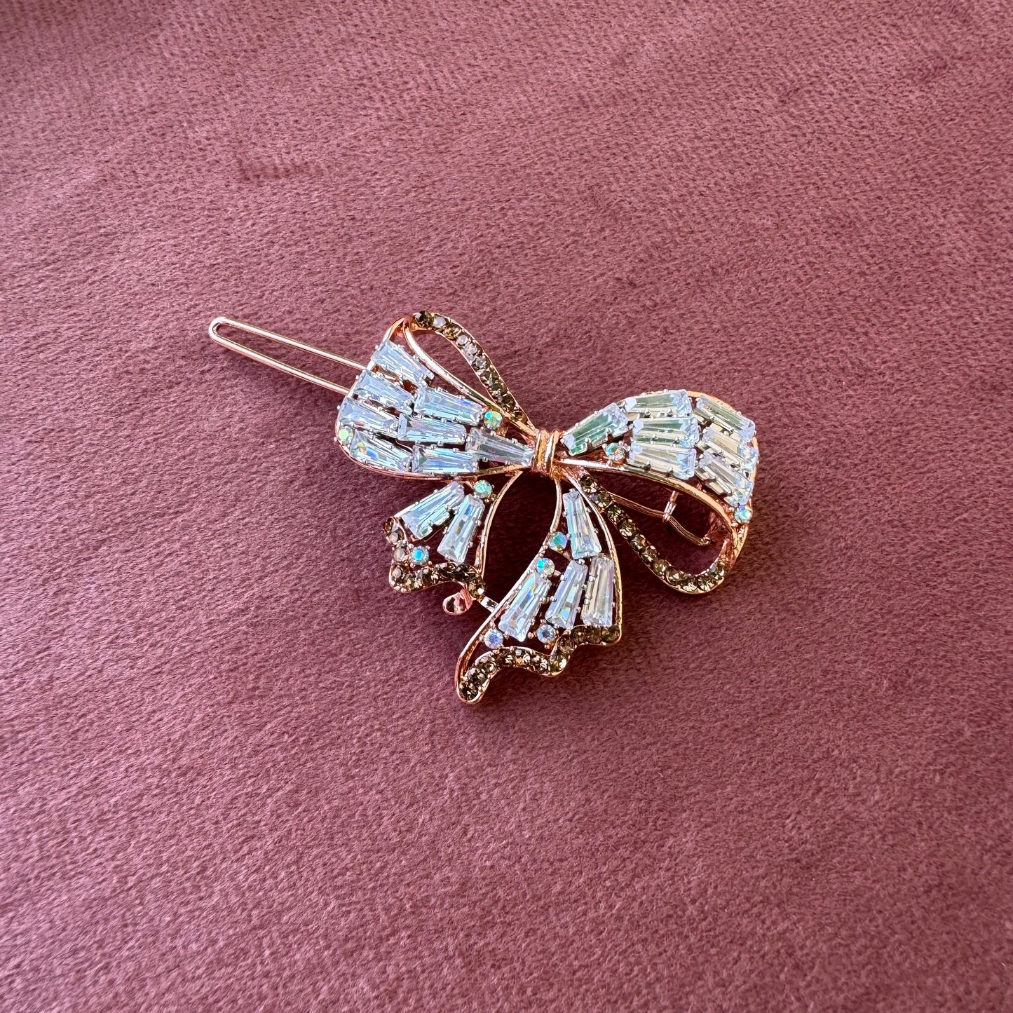 Aurora Luxe Crystal Bow Hair Clip