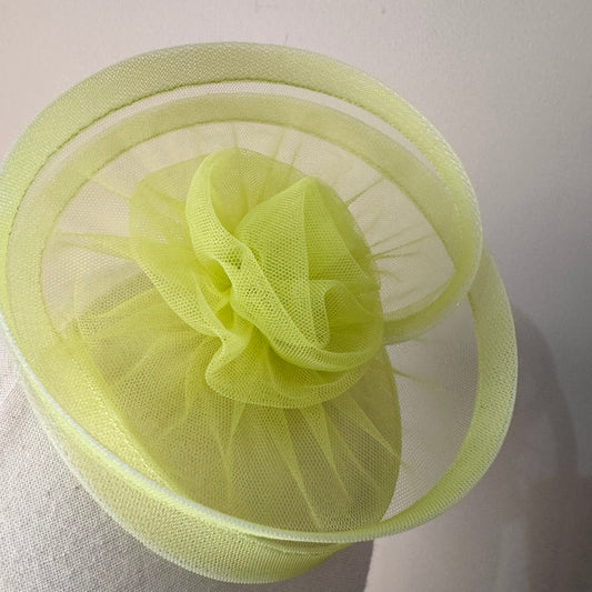 Twisted Neon Green Fascinator Hat
