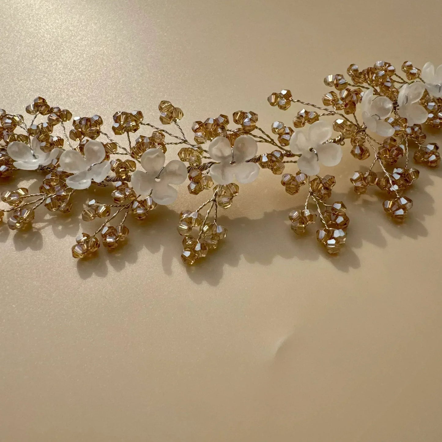 Amber Blossom Hair Vine — Bridal & Festive Hair Accessory