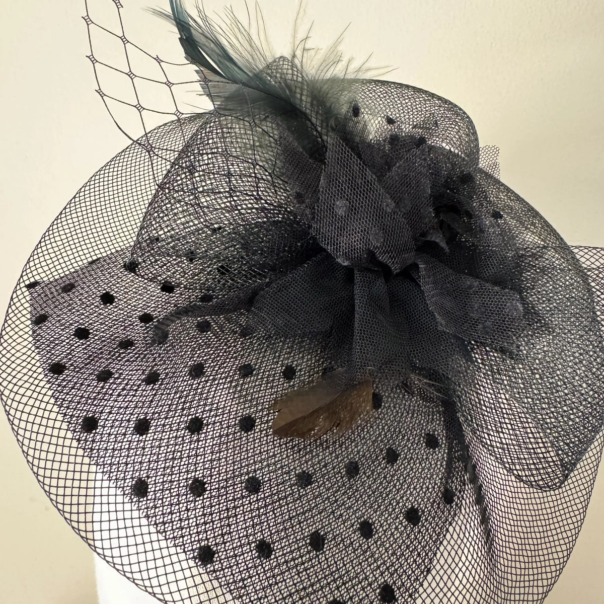 Black Fascinator Hat Hair Clip