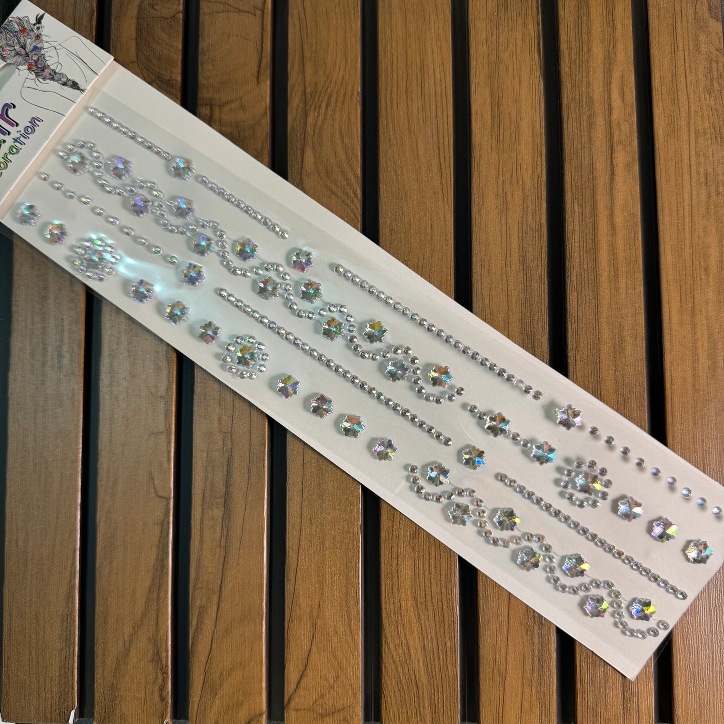 Pearl Butterfly & Stars 3D Hair Sticker Sheet | Self-Adhesive