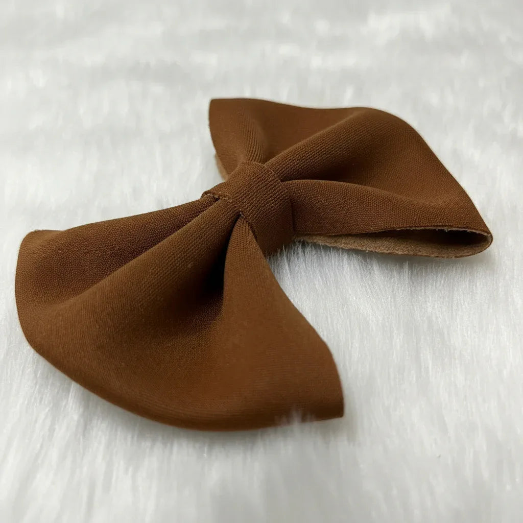 Camel Brown Bow Hair Clip