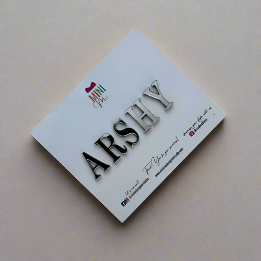 Custom Name Acrylic Silver Letter Clips