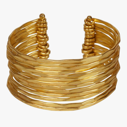 Golden Stacked Cuff Bracelet