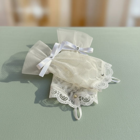 White Lace Gloves