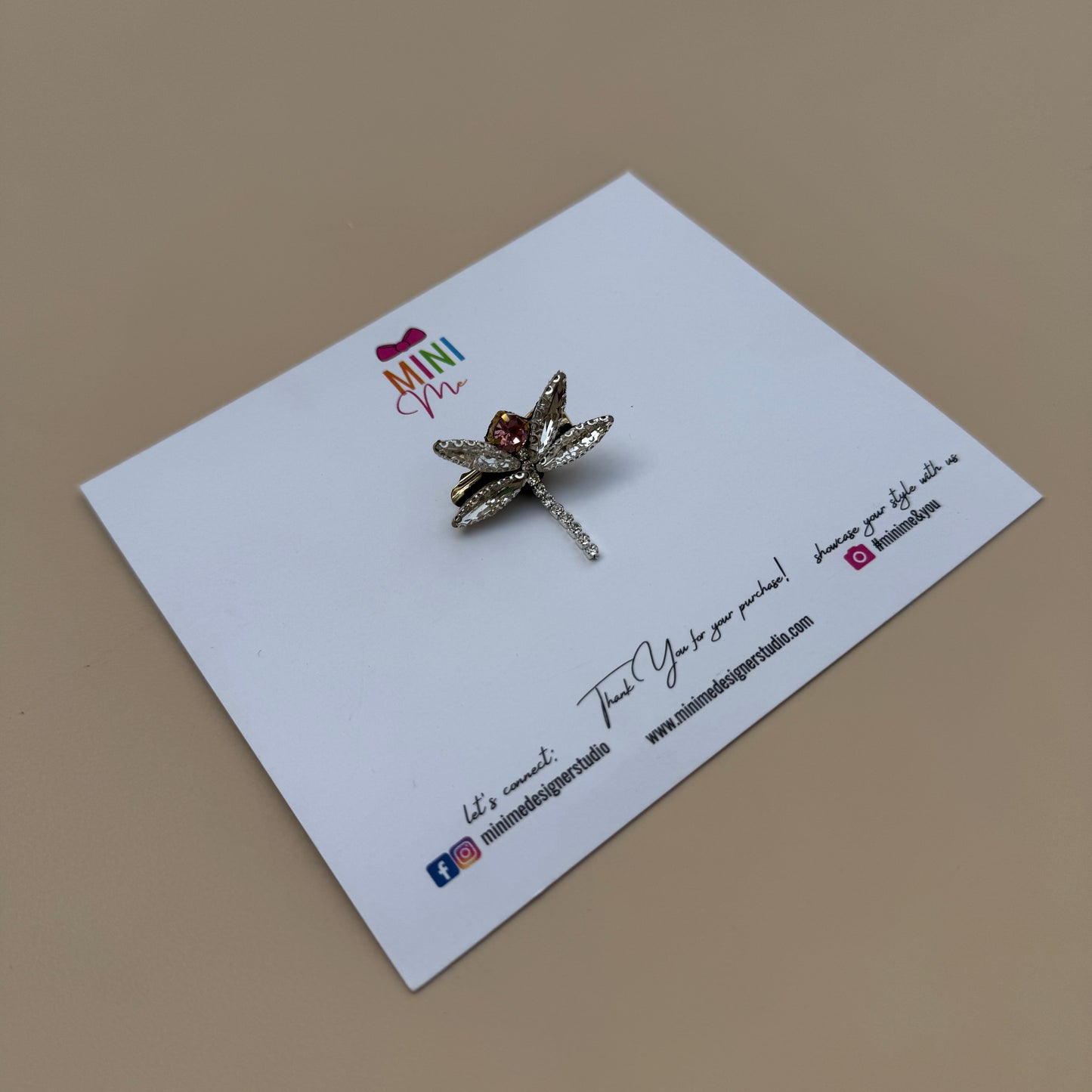 Crystal Dragonfly Hair Pin