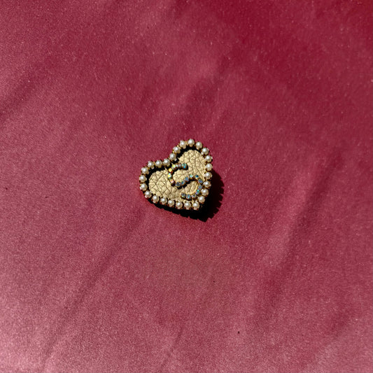 Personalized Golden Heart Hair Pin