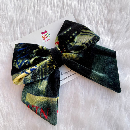 Paris Velvet Green Bow Hair Clip