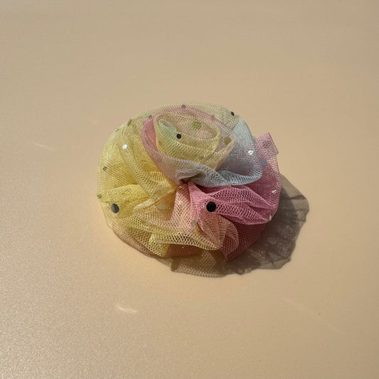 Multicolor Rainbow Flower Hair Clip