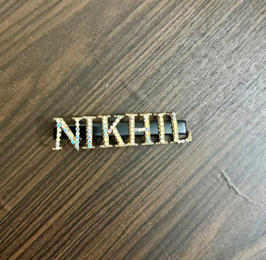 Custom Crystal Name Hair Clip