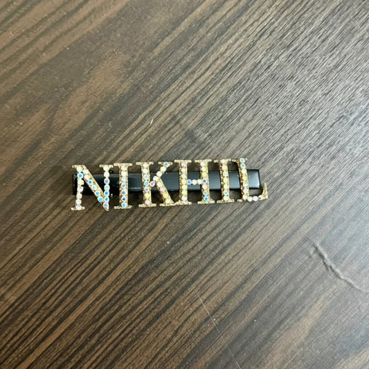 Custom Crystal Name Hair Clip