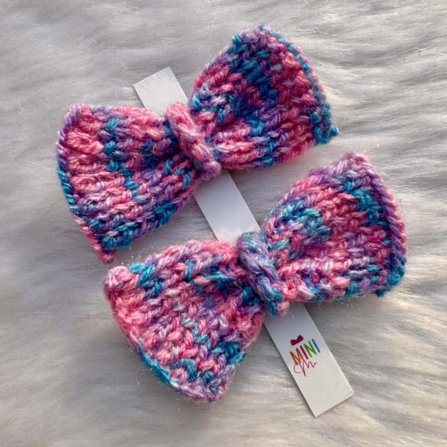 Multicolor Twin Knit Bow Hair Clip Set