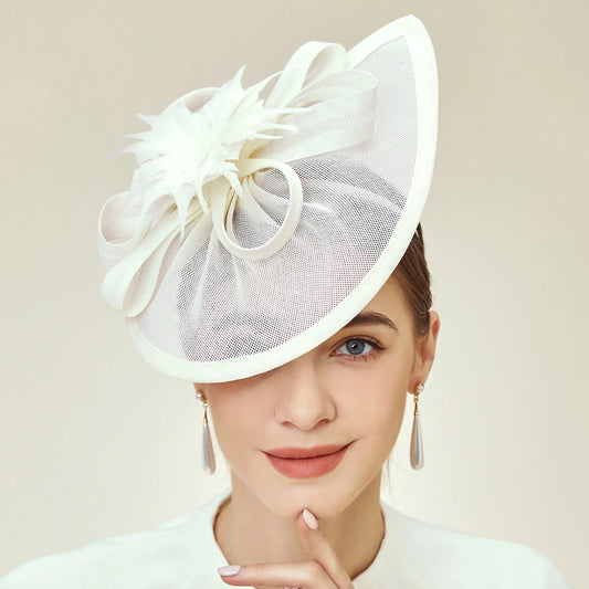 Elegant Ivory Fascinator Hat for Women