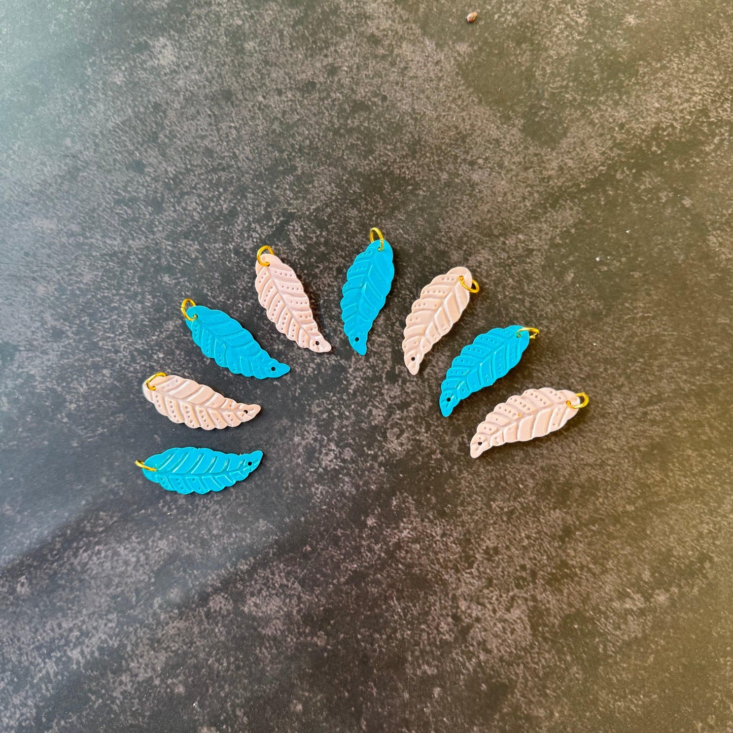 Pastel Leaf Charm Hair Pins