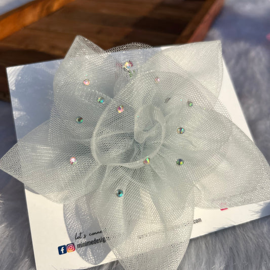 Light Blue Twilight Petals Baby Girl Headband