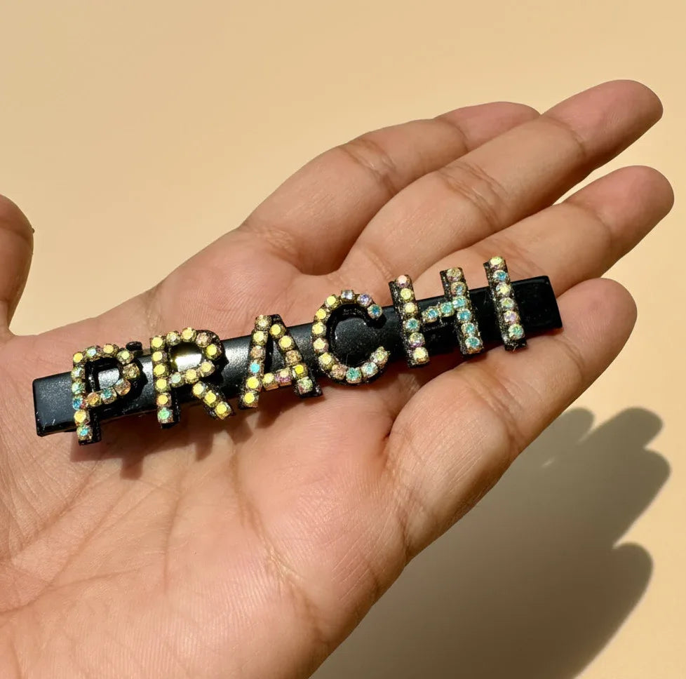 Personalized Crystal Name Hair Clip