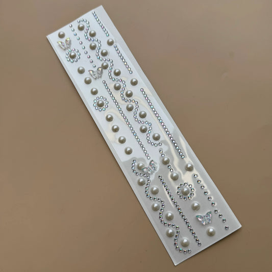 Pearl Butterfly Hair Stickers