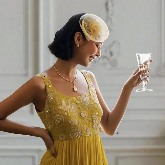 BEIGE BEAUTY Fascinator Hair Clip