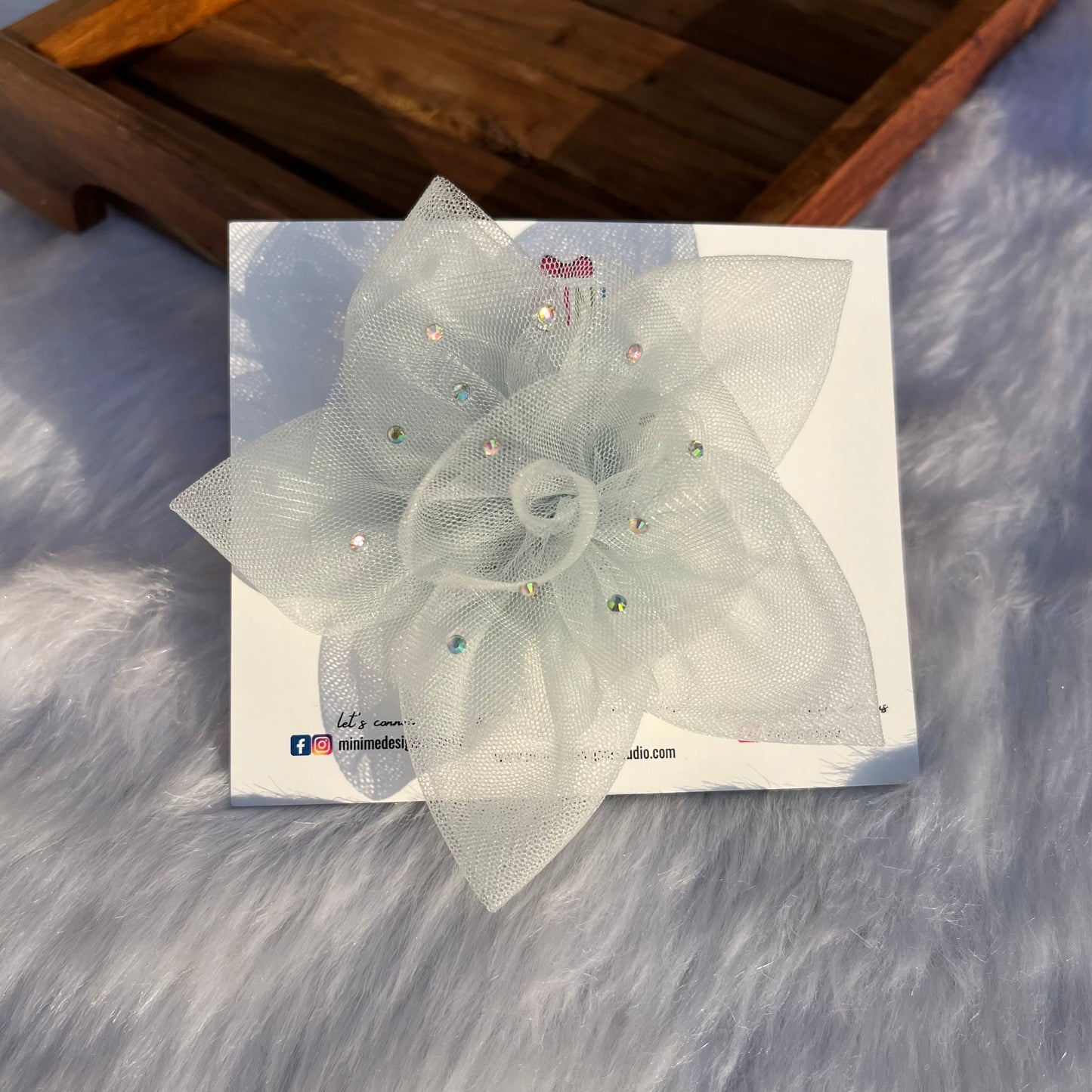 Light Blue Twilight Petals Hair Clip