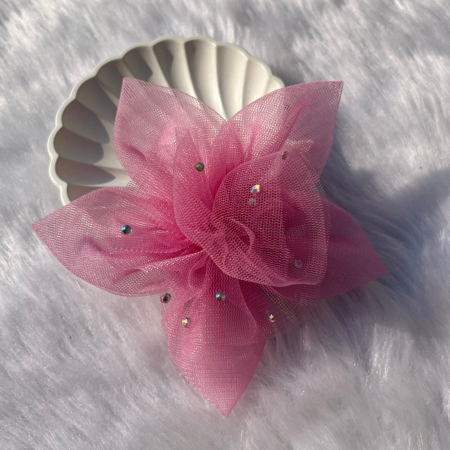 Lavender Twilight Flower Hair Clip