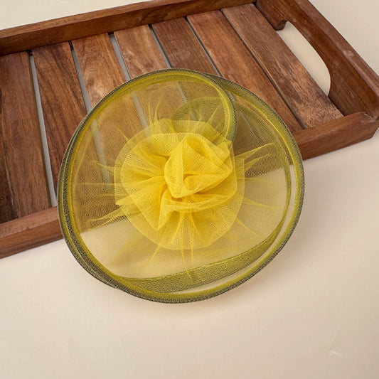 Twisted Mustard Yellow Fascinator Hat