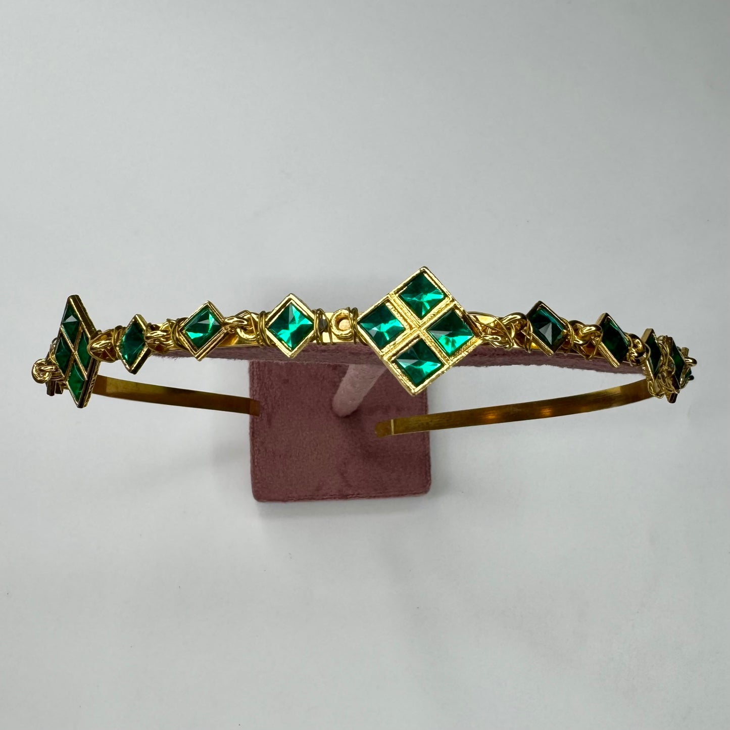 Emerald Green Kundan Hairband – Bridal & Wedding Hair Accessory
