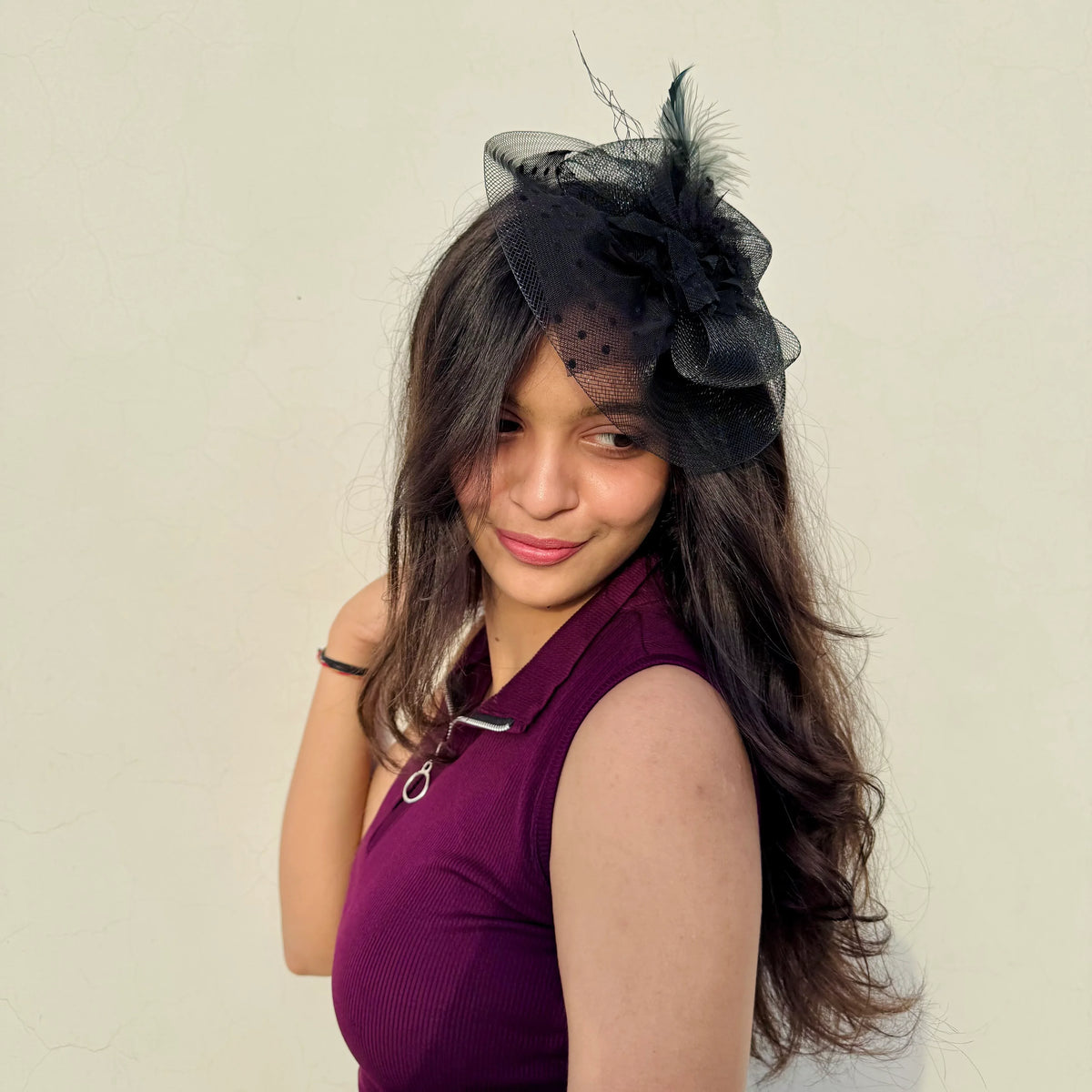 Cocktail Black Fascinator Hat
