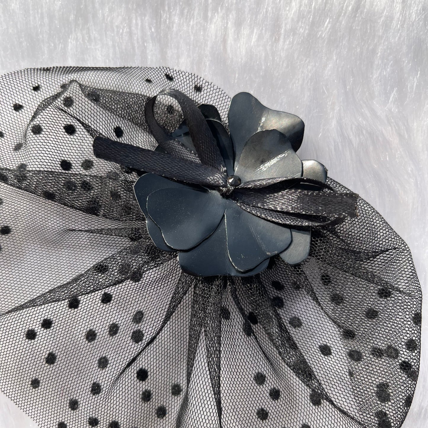 Black Short Veil Fascinator