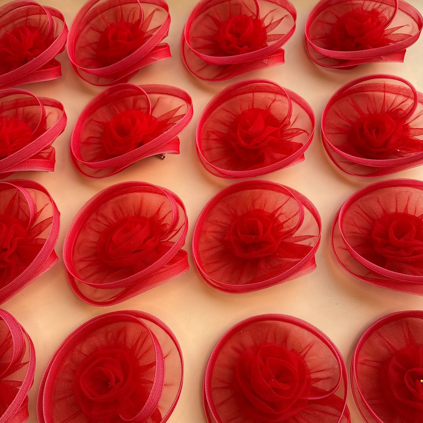 Red Twisted Fascinators Bulk Party Favor Pack