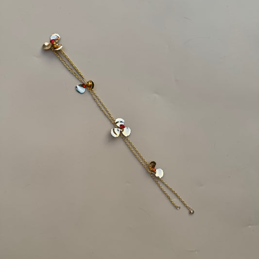 Golden Flowers Hair Chain
