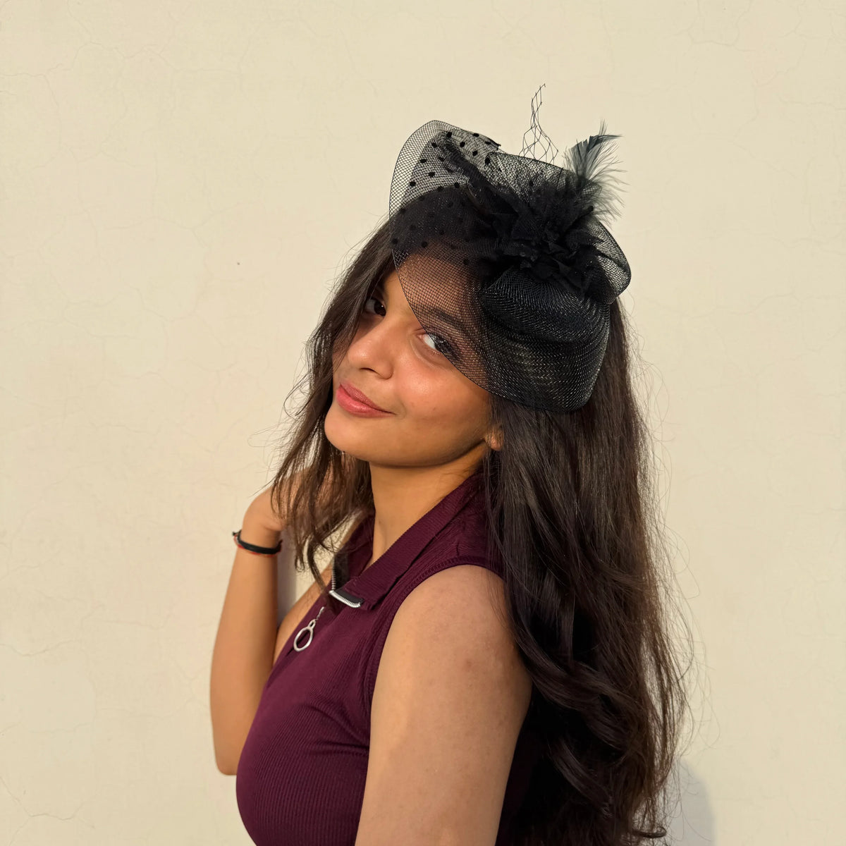 Cocktail Black Fascinator Hat
