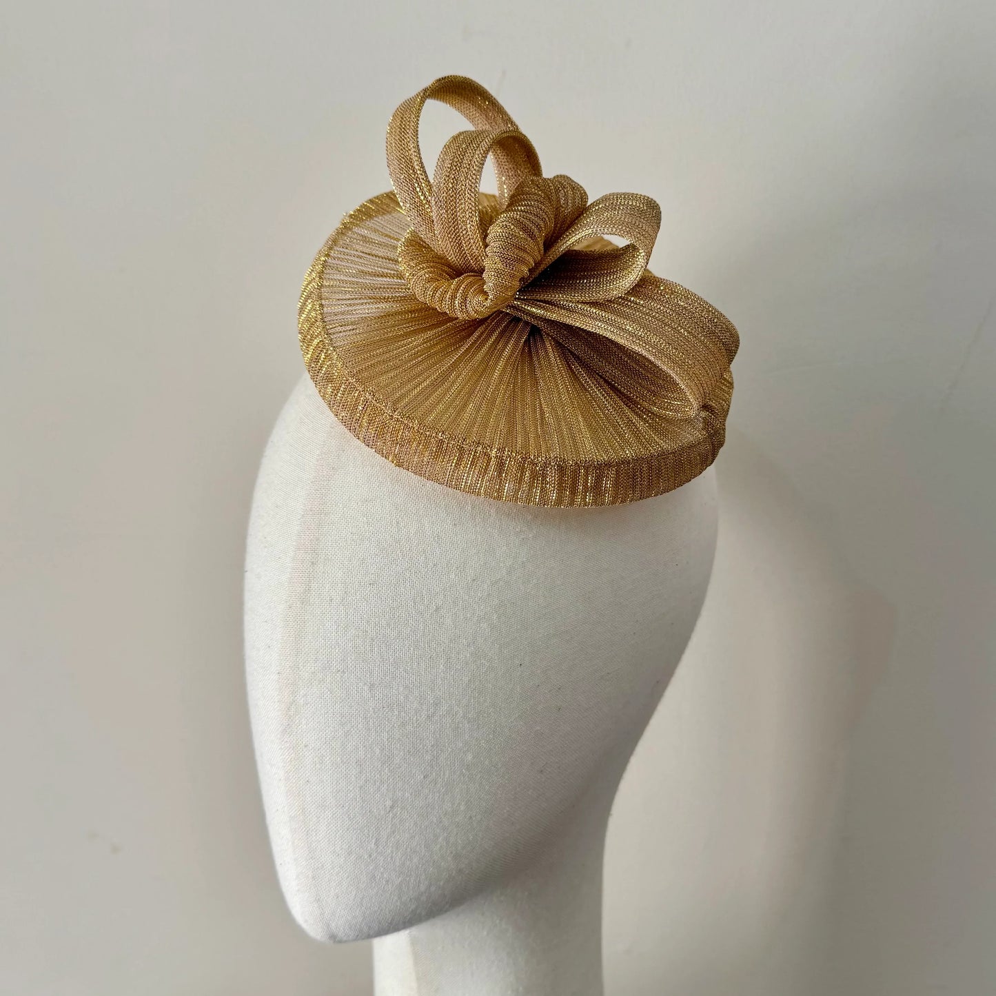Golden Designer Fascinator Hat