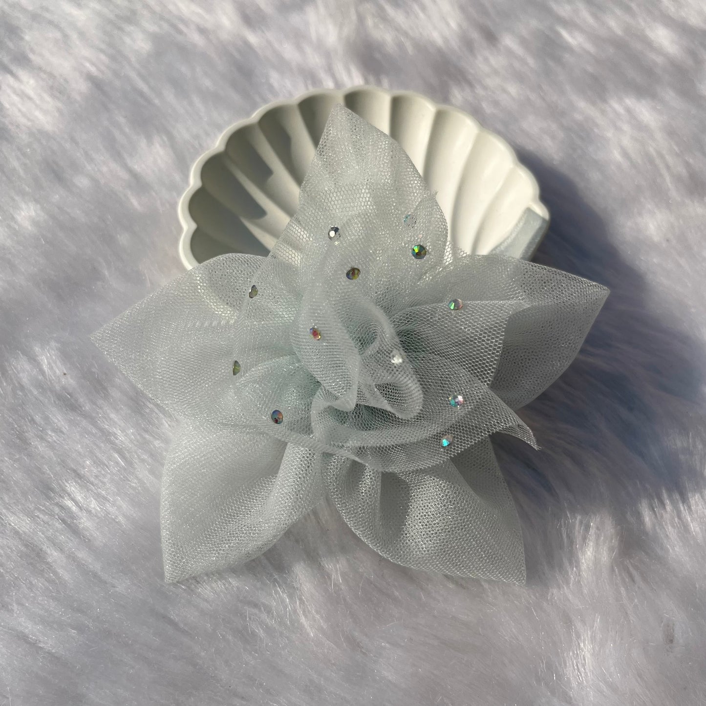 Light Blue Twilight Flower Hair Clip