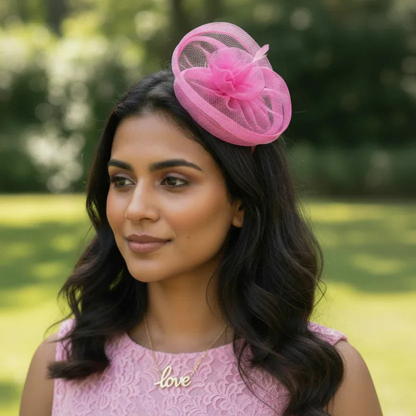 Aurora Pink Fascinator Hat