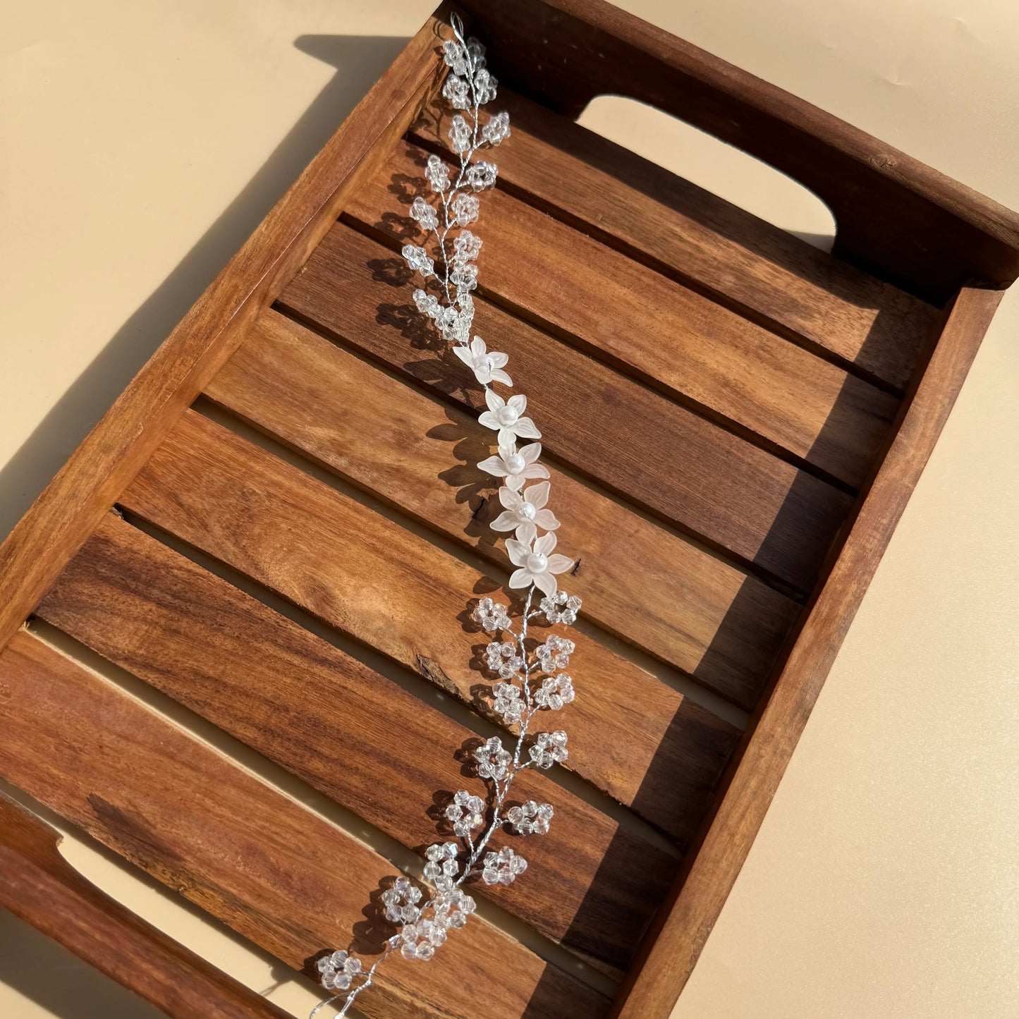 Crystal Bloom Floral Hair Vine