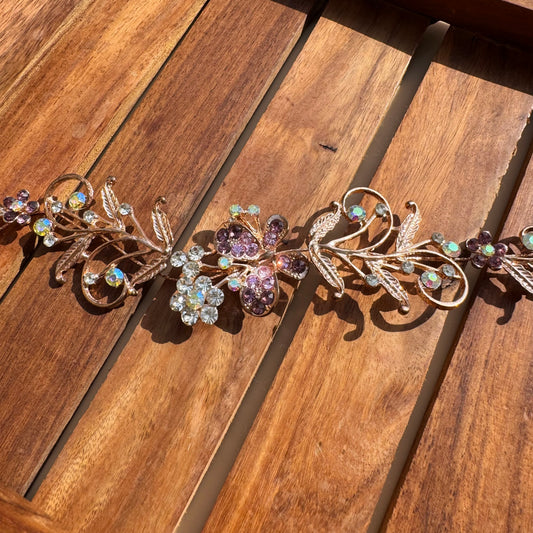 Aurora Garden Floral & Butterfly Hair Vine