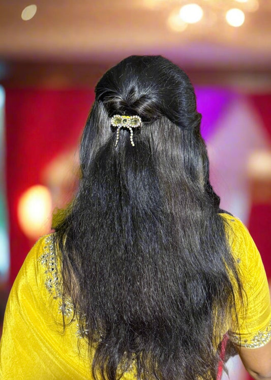 Crystal & Stones Mini Bow Clip