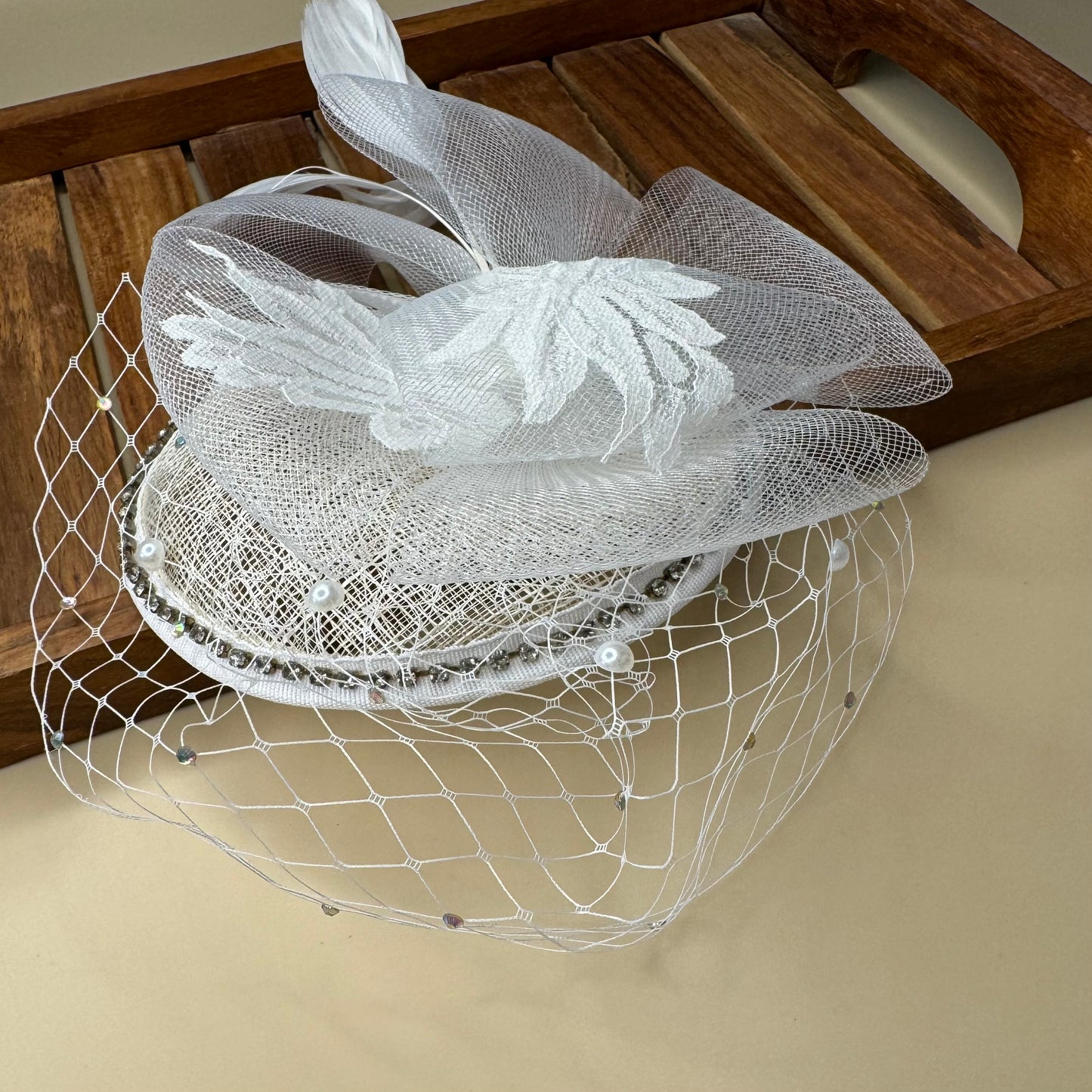 White Luxe Bridal Hat