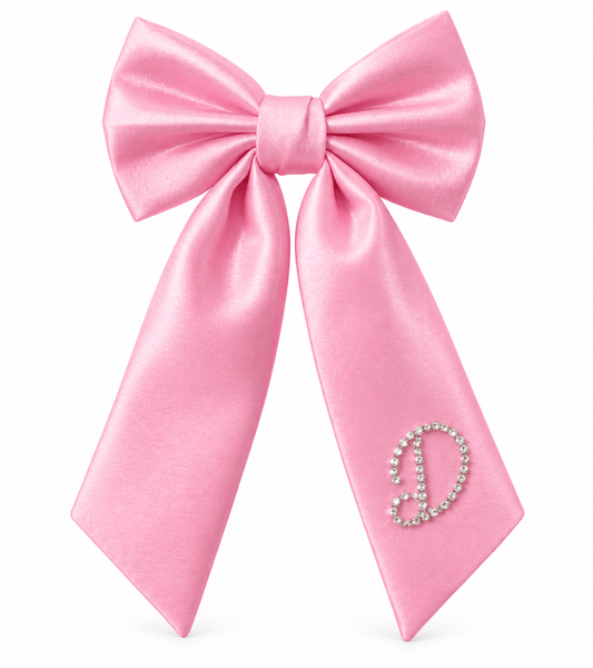 BLISS Custom Crystal Name Hair Bow - Pink