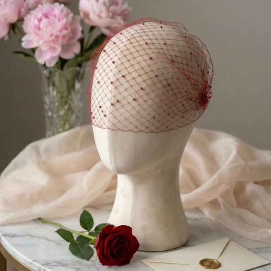 Burgundy_Birdcage_Veil