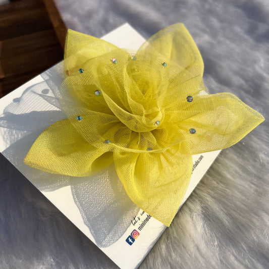 Yellow Twilight Petals Baby Girl Headband