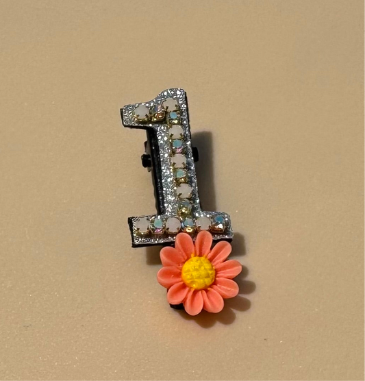 Crystal & Glitter Birthday Number Hair Clip (Custom Age)